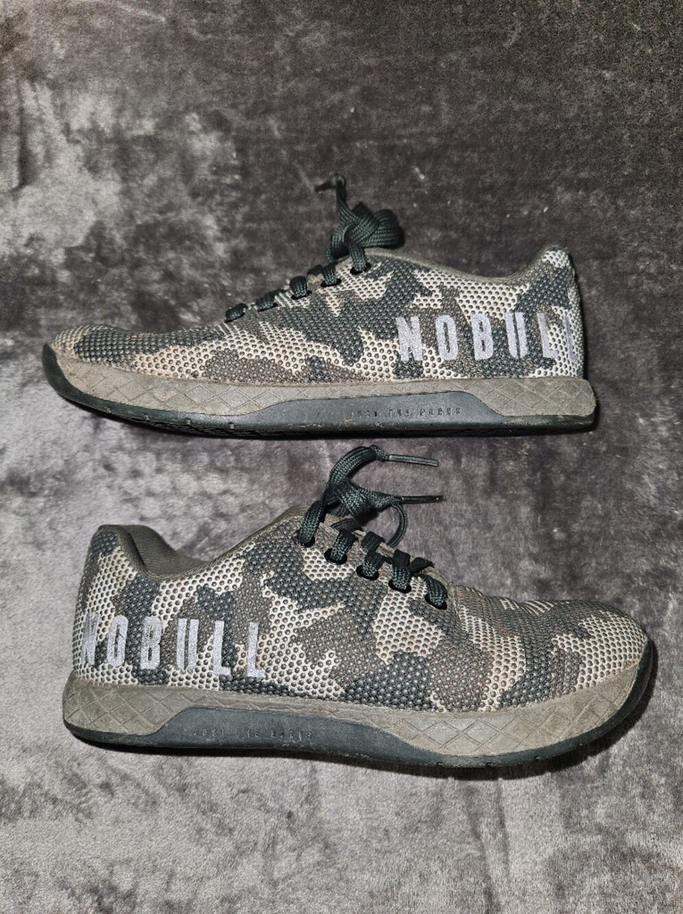 NOBULL Camo Green Training Shoes Mens 5.5 Womens 7 Athletic Running Gym Workout